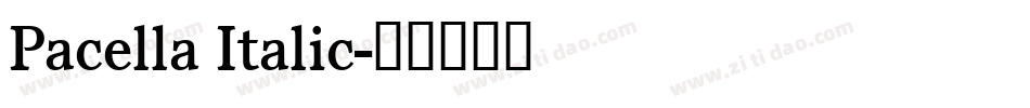 Pacella Italic字体转换